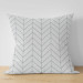 Decorative Microfiber Pillow Gray Patterns - A Minimalist Linear Composition on a Light Background 151407 additionalThumb 3