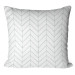 Decorative Microfiber Pillow Gray Patterns - A Minimalist Linear Composition on a Light Background 151407