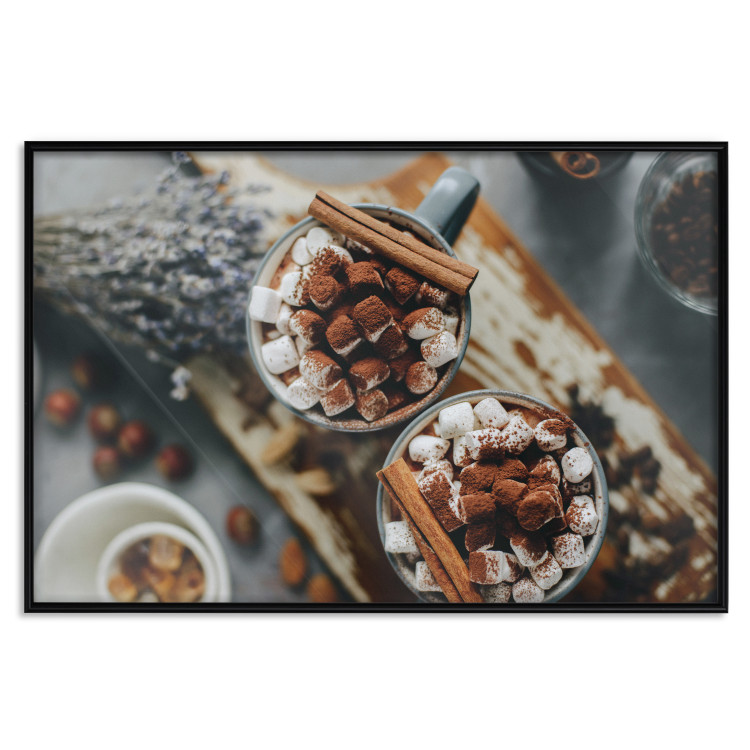 Poster Hot Chocolate - Mugs Full of Cocoa With Marshmallows Sprinkled With Cinnamon 151707 additionalImage 20