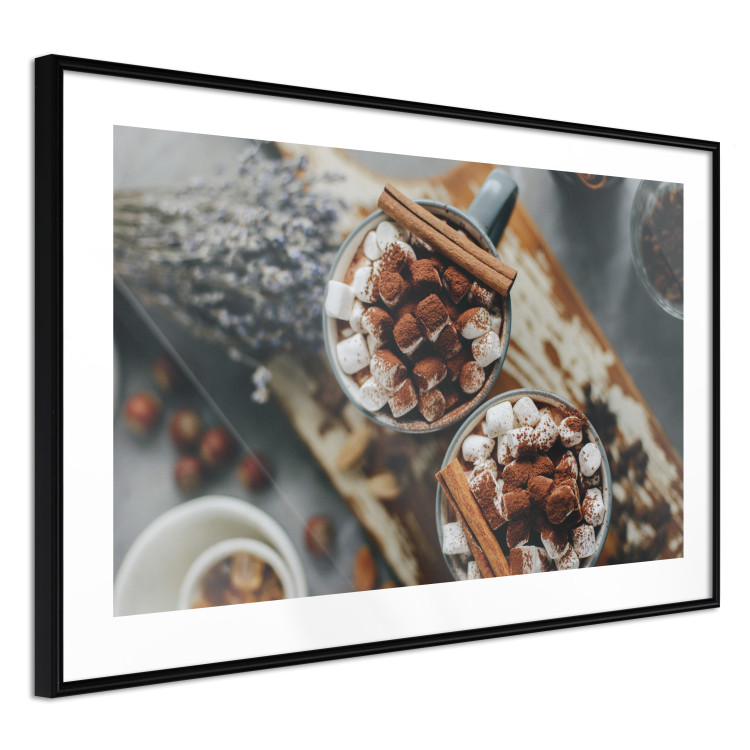 Poster Hot Chocolate - Mugs Full of Cocoa With Marshmallows Sprinkled With Cinnamon 151707 additionalImage 8