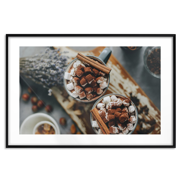 Poster Hot Chocolate - Mugs Full of Cocoa With Marshmallows Sprinkled With Cinnamon 151707 additionalImage 26