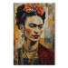 Large canvas print Frida Kahlo - Portrait on a Mosaic Background Inspired by Klimt’s Style [Large Format] 152207