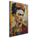 Large canvas print Frida Kahlo - Portrait on a Mosaic Background Inspired by Klimt’s Style [Large Format] 152207 additionalThumb 2