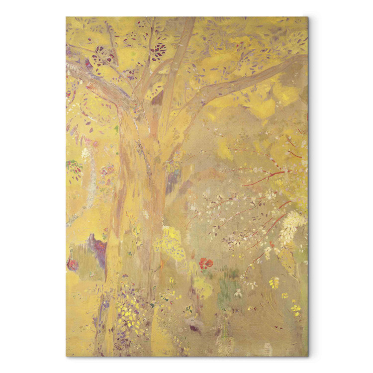 Reproduction Painting Tree Against a Yellow Background 155607