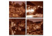 Canvas Italian Towns in Sepia (4-piece) - Picturesque Views of Venice 93007