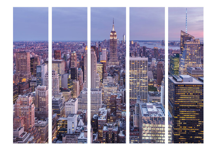 Room Separator Evening City II - skyline panorama of Manhattan skyscrapers in New York 95607 additionalImage 3