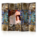 Room Divider Screen Motherly Embrace II - colorful abstraction of people in the style of Gustav Klimt 107417