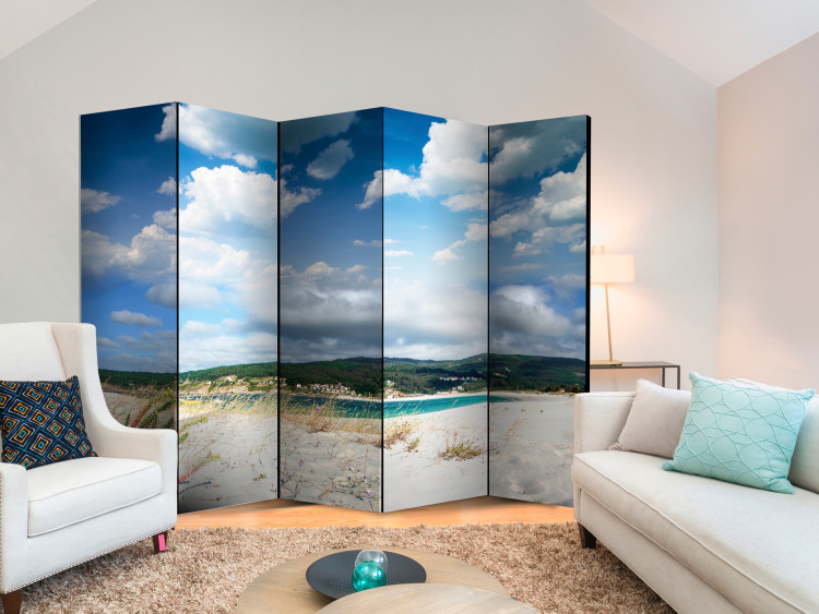 Room Divider Screen Beach at Costa da Morte II - landscape of tropical scenery against the sky 107717 additionalImage 2