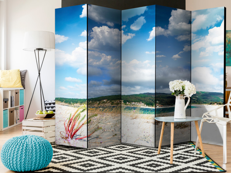 Room Divider Screen Beach at Costa da Morte II - landscape of tropical scenery against the sky 107717 additionalImage 4