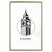 Poster London - black and white composition with Big Ben and English text 114317 additionalThumb 16