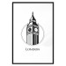 Poster London - black and white composition with Big Ben and English text 114317 additionalThumb 20