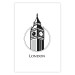 Poster London - black and white composition with Big Ben and English text 114317 additionalThumb 18