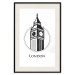 Poster London - black and white composition with Big Ben and English text 114317 additionalThumb 21