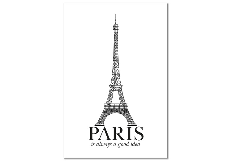 Canvas Art Print Paris Is Always a Good Idea (1 Part) Vertical 114617