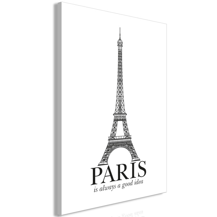 Canvas Art Print Paris Is Always a Good Idea (1 Part) Vertical 114617 additionalImage 2