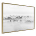 Poster Dense fog - black and white landscape overlooking misty treetops 114917 additionalThumb 12