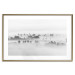 Poster Dense fog - black and white landscape overlooking misty treetops 114917 additionalThumb 16