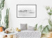 Poster Dense fog - black and white landscape overlooking misty treetops 114917 additionalThumb 6