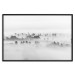 Poster Dense fog - black and white landscape overlooking misty treetops 114917 additionalThumb 24