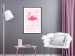 Wall Poster Flamingo and Stripes - composition with a pink bird on a background of horizontal stripes 115317 additionalThumb 3