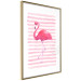 Wall Poster Flamingo and Stripes - composition with a pink bird on a background of horizontal stripes 115317 additionalThumb 8