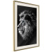 Wall Poster Black and White King - composition with a dignified lion with blue eyes 116317 additionalThumb 2