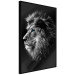 Wall Poster Black and White King - composition with a dignified lion with blue eyes 116317 additionalThumb 12