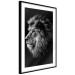 Wall Poster Black and White King - composition with a dignified lion with blue eyes 116317 additionalThumb 13