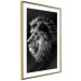 Wall Poster Black and White King - composition with a dignified lion with blue eyes 116317 additionalThumb 8