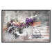 Wall Poster Flowery Bicycle - colorful composition on a retro-style staircase background 116417 additionalThumb 17