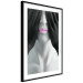 Wall Poster Mannequin - black and white abstraction with a woman's face with pink lips 117017 additionalThumb 14
