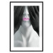 Wall Poster Mannequin - black and white abstraction with a woman's face with pink lips 117017 additionalThumb 17