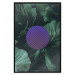 Poster Botanical Abstraction - circle in geometric pattern on background of large leaves 117217 additionalThumb 15