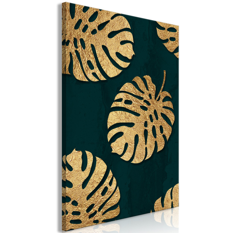 Canvas Print Leaves of Luxury (1 Part) Vertical 117517 additionalImage 2