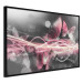 Poster Flame of Butterflies - radiant abstraction with silver and pink insects 118417 additionalThumb 12