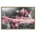 Poster Flame of Butterflies - radiant abstraction with silver and pink insects 118417 additionalThumb 20