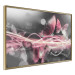 Poster Flame of Butterflies - radiant abstraction with silver and pink insects 118417 additionalThumb 14