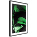 Poster Plant in Black - botanical composition with green leaves on a dark background 121617 additionalThumb 13