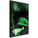 Poster Plant in Black - botanical composition with green leaves on a dark background 121617 additionalThumb 12