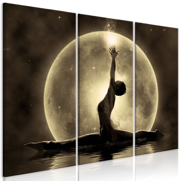 Canvas Lunar dance - a ballerina theme against the background with moon 122917 additionalImage 2