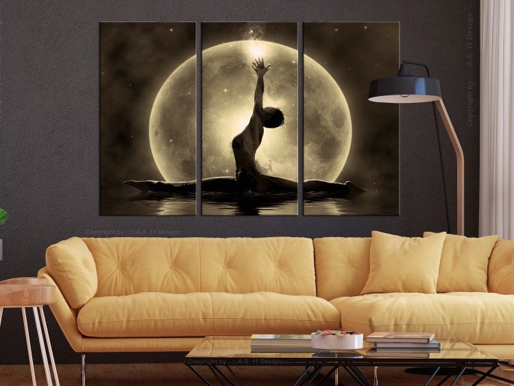Canvas Lunar dance - a ballerina theme against the background with moon 122917 additionalImage 3