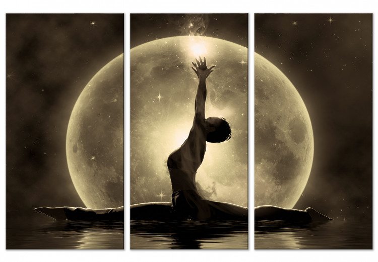 Canvas Lunar dance - a ballerina theme against the background with moon 122917