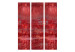 Room Divider Screen Carmine Concert - uneven red metal texture in a retro style 123017 additionalThumb 3