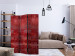 Room Divider Screen Carmine Concert - uneven red metal texture in a retro style 123017 additionalThumb 4