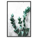Poster Eucalyptus Scent - green plant leaves on a concrete texture background 123417 additionalThumb 24