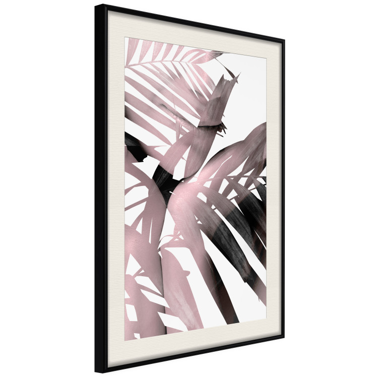 Poster Sensual Words - brown palm leaves with bright highlights on white background 123517 additionalImage 3