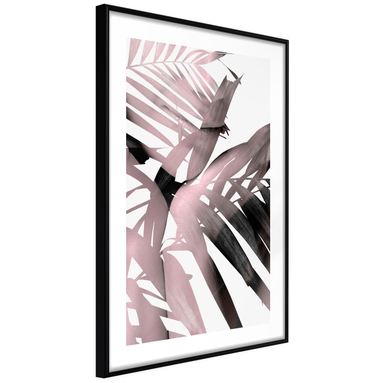 Poster Sensual Words - brown palm leaves with bright highlights on white background 123517 additionalImage 13
