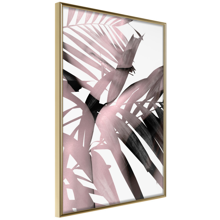 Poster Sensual Words - brown palm leaves with bright highlights on white background 123517 additionalImage 14