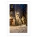 Wall Poster Charming Alley - illuminated architecture of stone buildings at night 123617 additionalThumb 19
