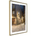Wall Poster Charming Alley - illuminated architecture of stone buildings at night 123617 additionalThumb 4